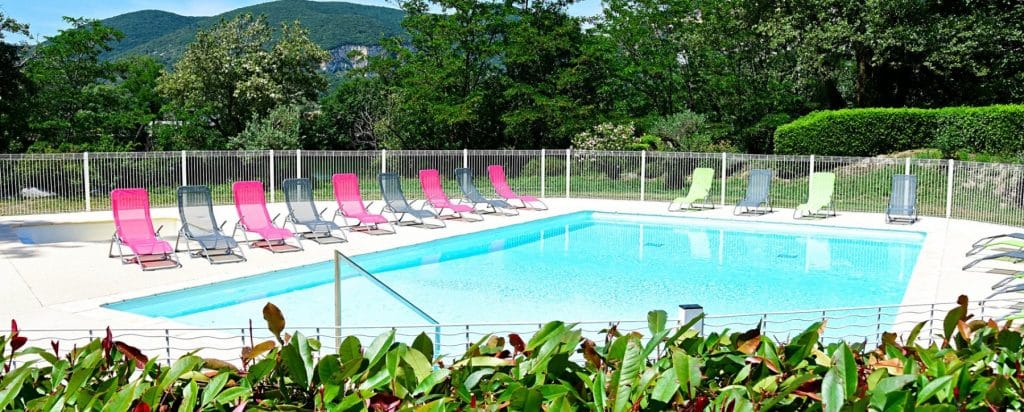 swimming pool at Cruas campsite